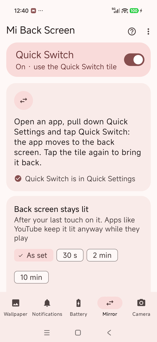 The Mirror tab